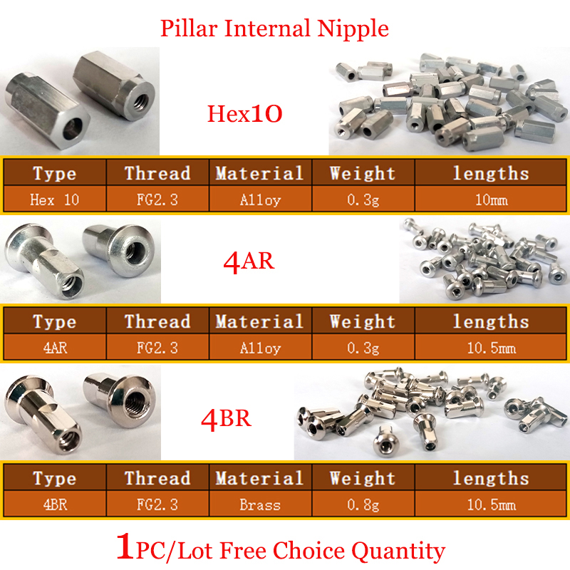 Spoke Nipple Brass - 1 Buah/Lot Tiang Internal Sepeda Berbicara