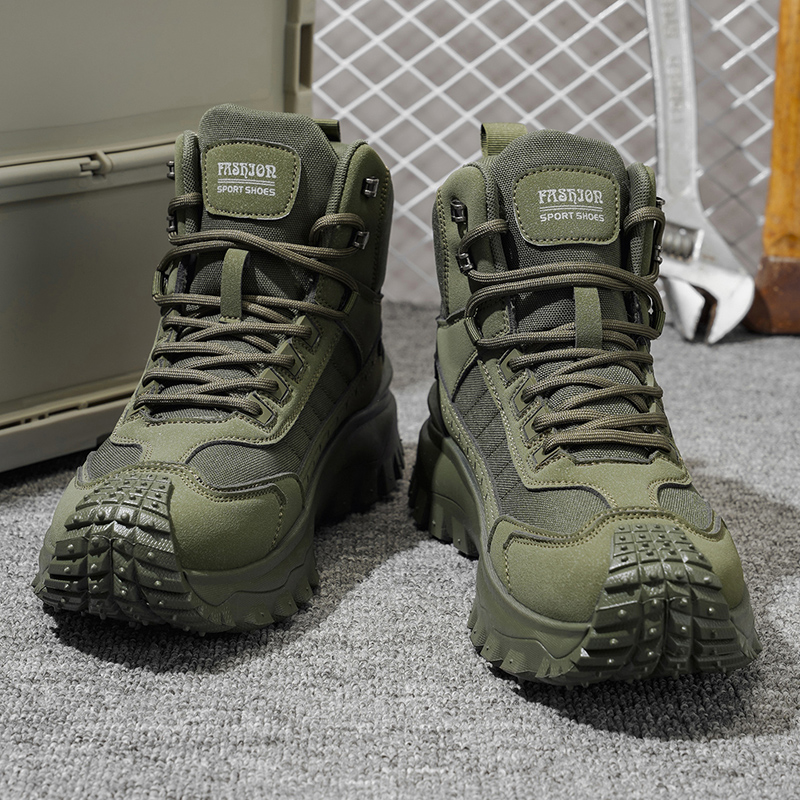 Men'S Mountain Biking Shoes - Sepatu Olahraga Kasual High-Top Ukuran Besar