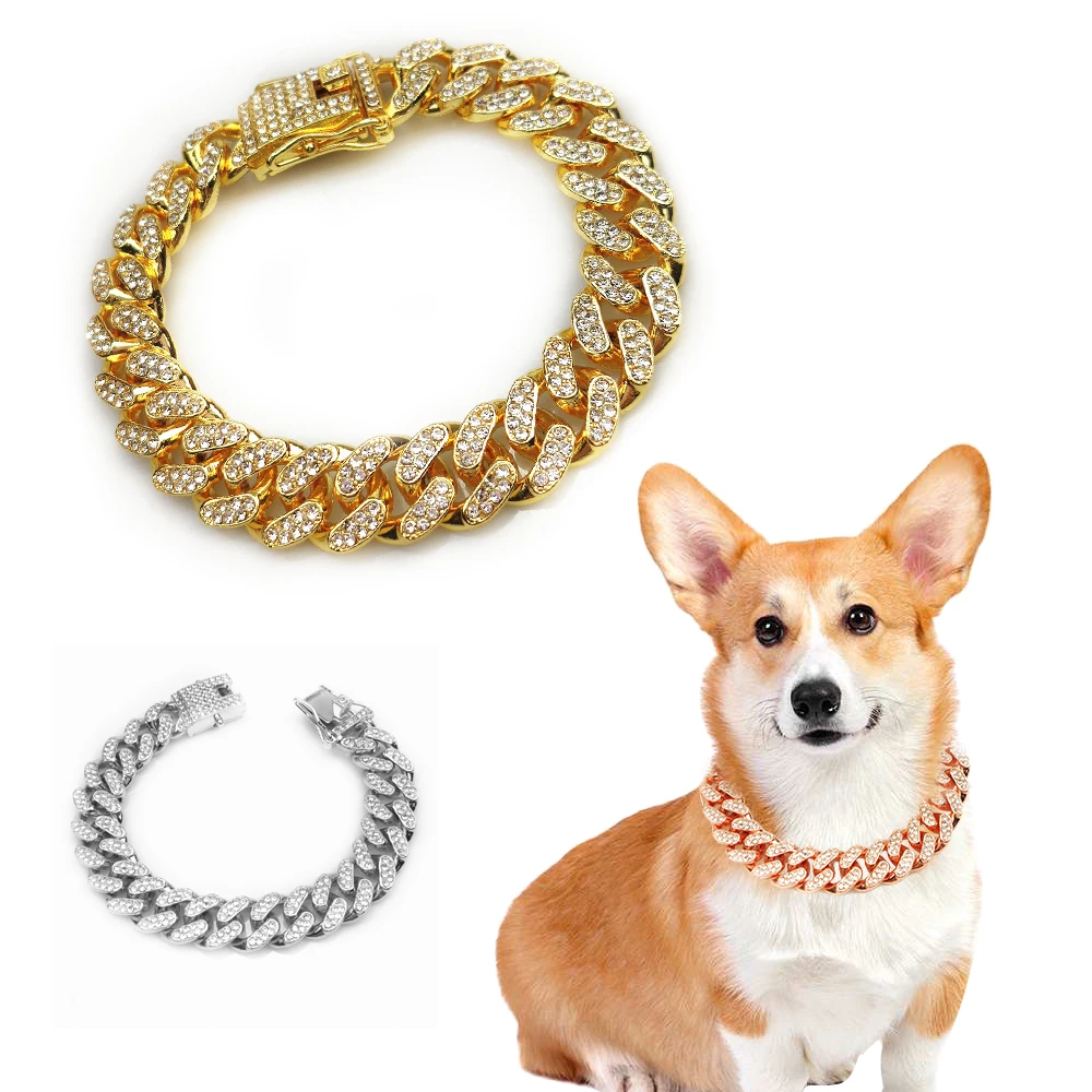 Chain Quick Link - Berlian imitasi kalung rantai anjing logam