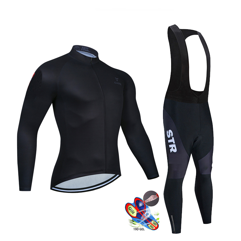 Mountain Biking Wallpaper - Set Jersey Bersepeda Hitam Musim Gugur