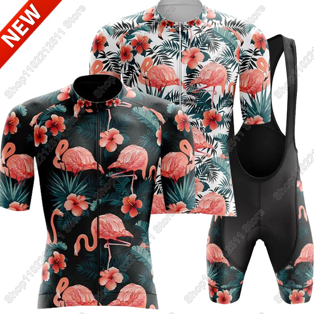 Mountain Biking Wallpaper - Set Jersey Bersepeda Flamingo 2025 Pakaian