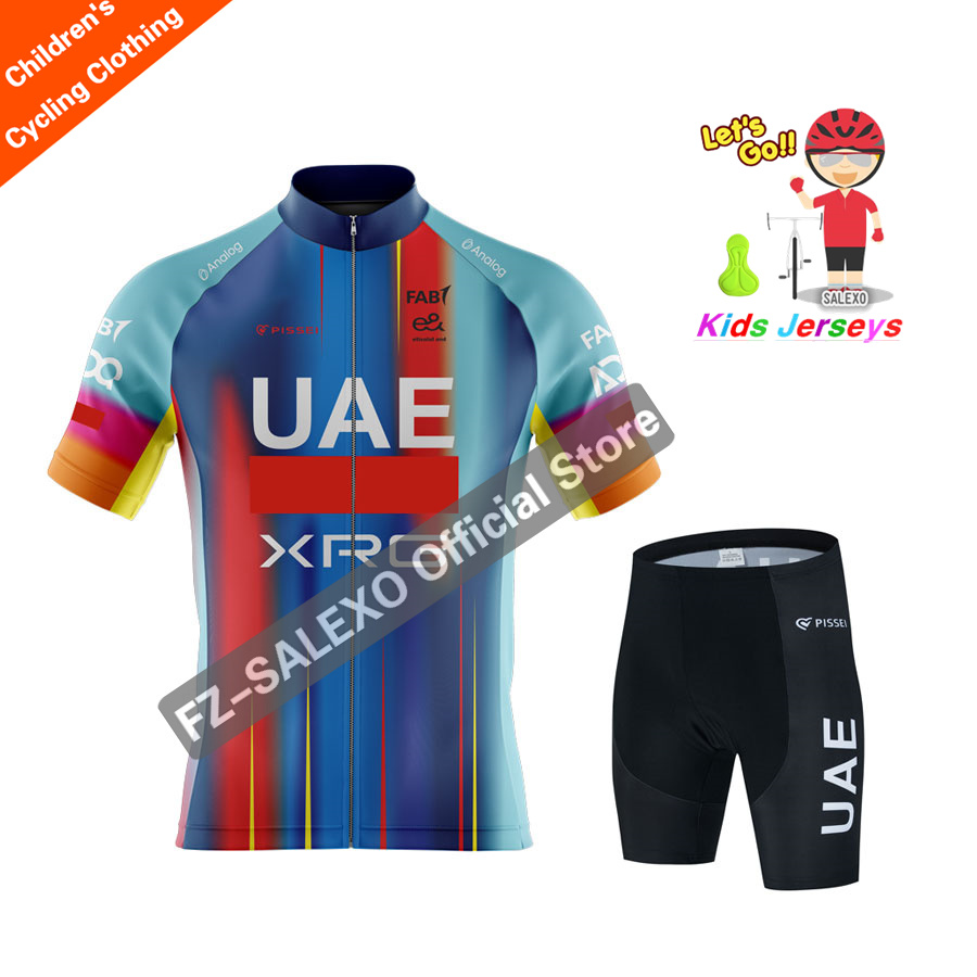 Mountain Biking Uae - Set Jersey Bersepeda Anak Baru UAE
