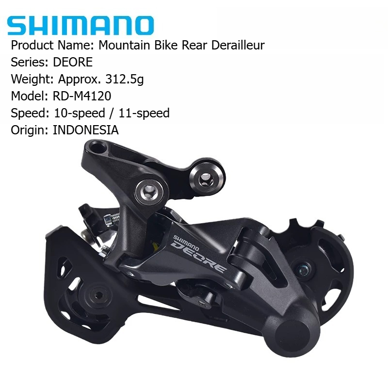SHIMANO DEORE RD M4100 M4120 R - Rear Derailleur Shadow ulasan dan harga