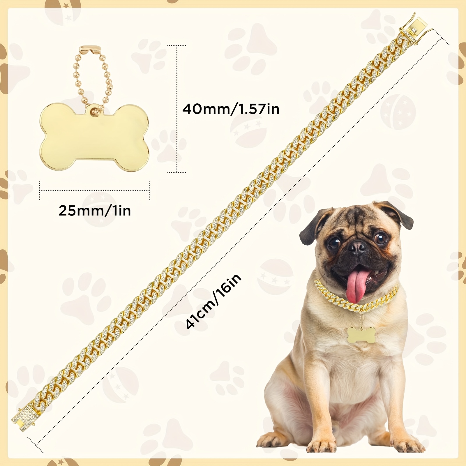 Kerah rantai anjing kustom 16  - Chain Quick Link ulasan dan harga